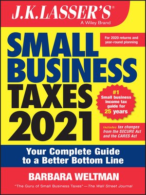 cover image of J.K. Lasser's Small Business Taxes 2021